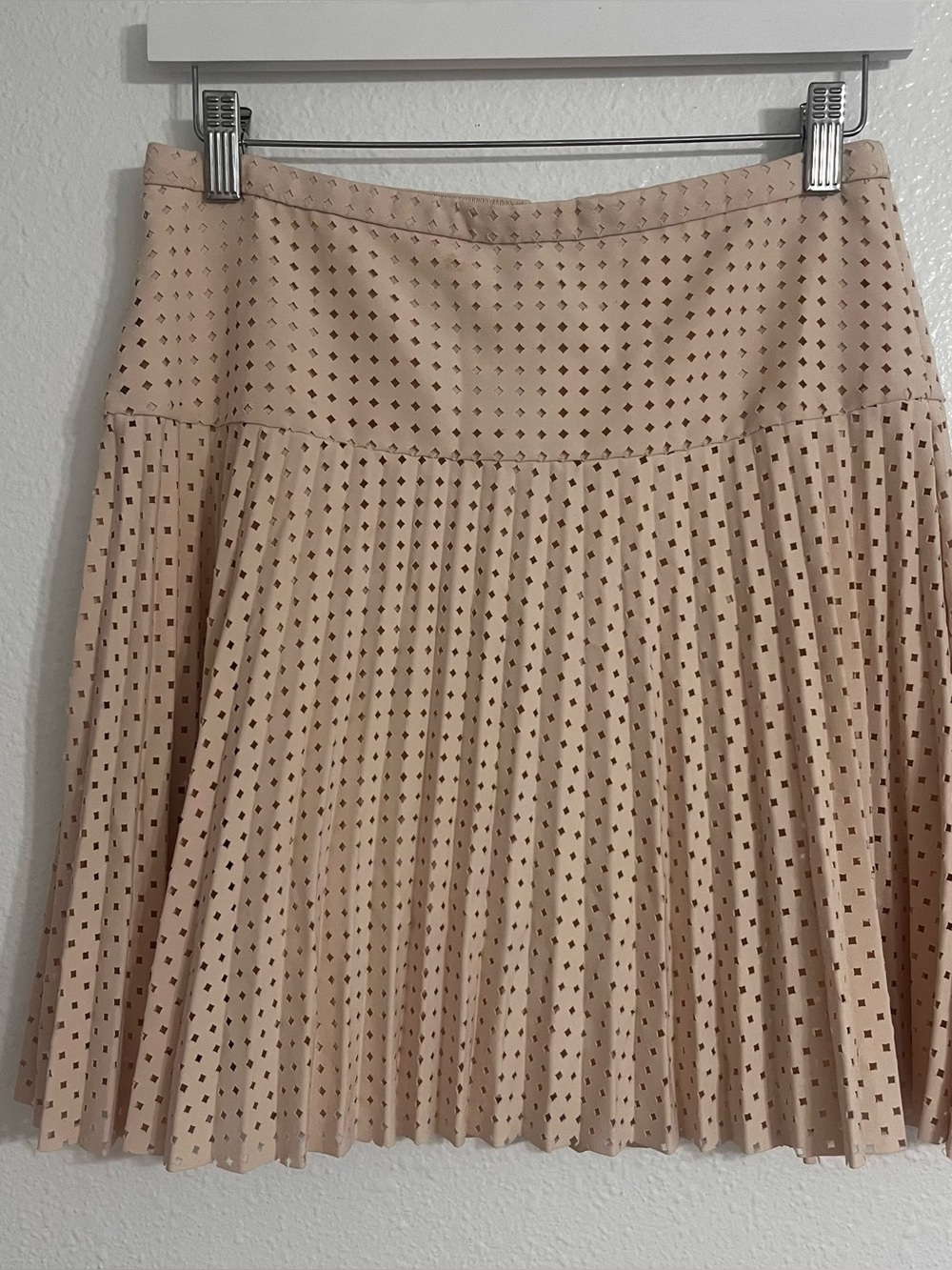 J Crew Laser Cut Pleated Skirt A Line Sz 2